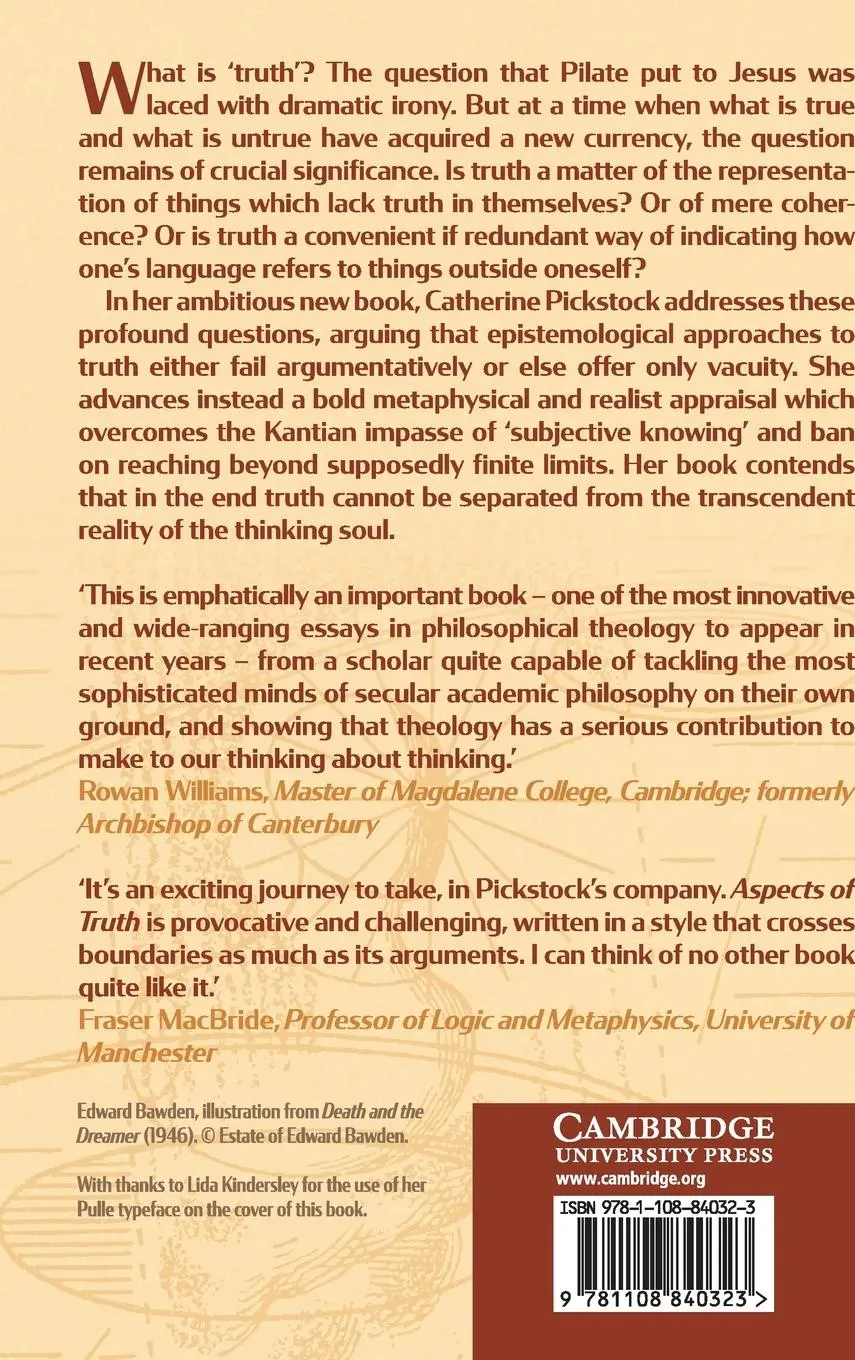 Rückseite: 9781108840323 | Aspects of Truth | Catherine Pickstock | Buch | Gebunden | Englisch