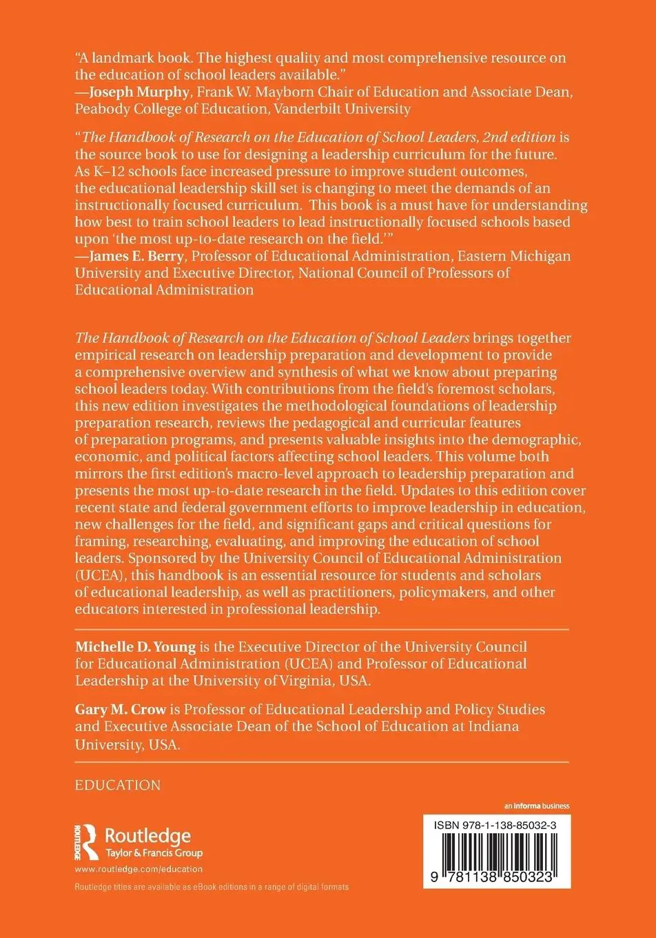 Rückseite: 9781138850323 | Handbook of Research on the Education of School Leaders | Taschenbuch