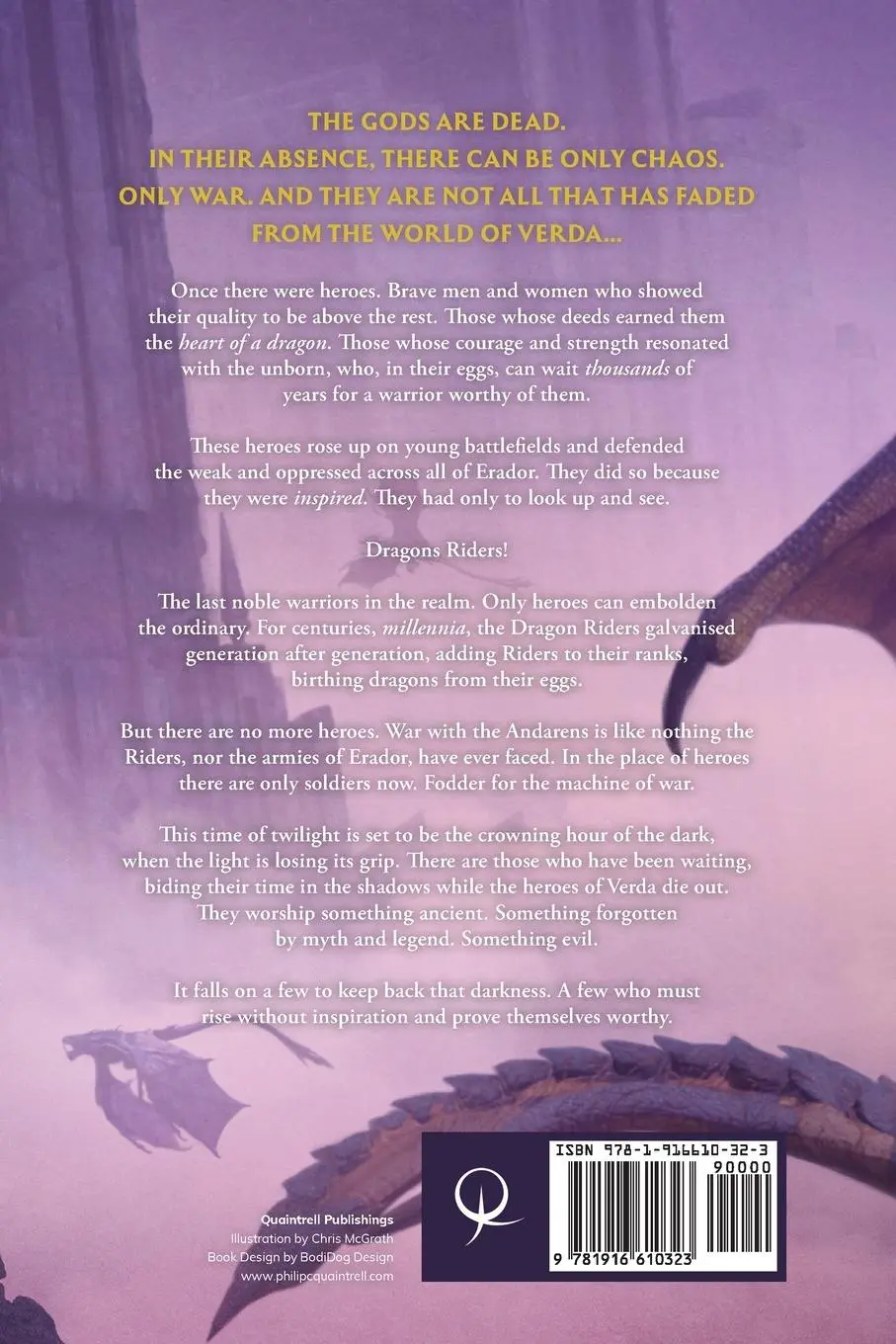 Rückseite: 9781916610323 | Once There Were Heroes | (A Time of Dragons: Book 1) | Quaintrell