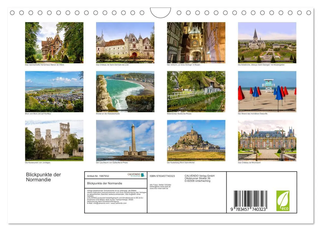 Bild: 9783457740323 | Blickpunkte der Normandie (Wandkalender 2026 DIN A4 quer), CALVENDO...