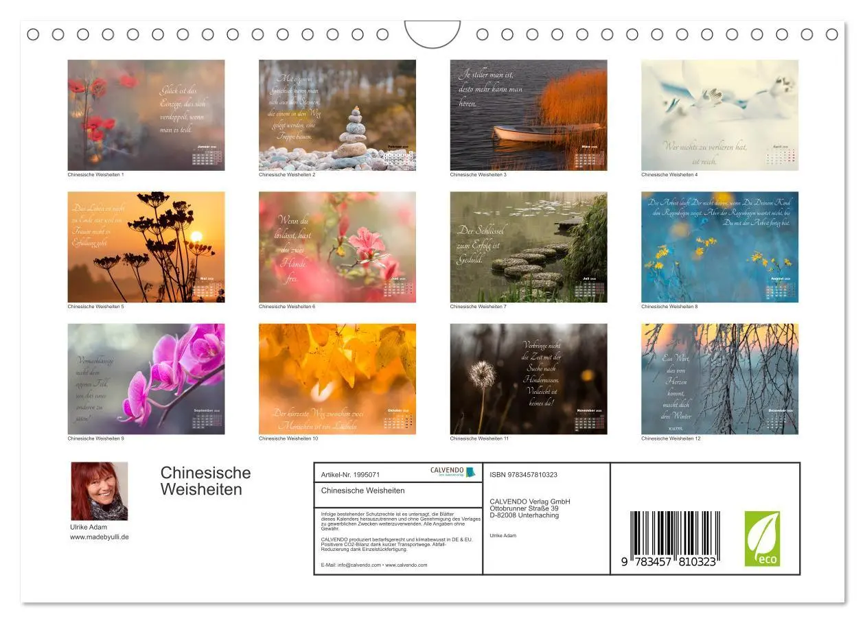 Bild: 9783457810323 | Chinesische Weisheiten (Wandkalender 2026 DIN A4 quer), CALVENDO...