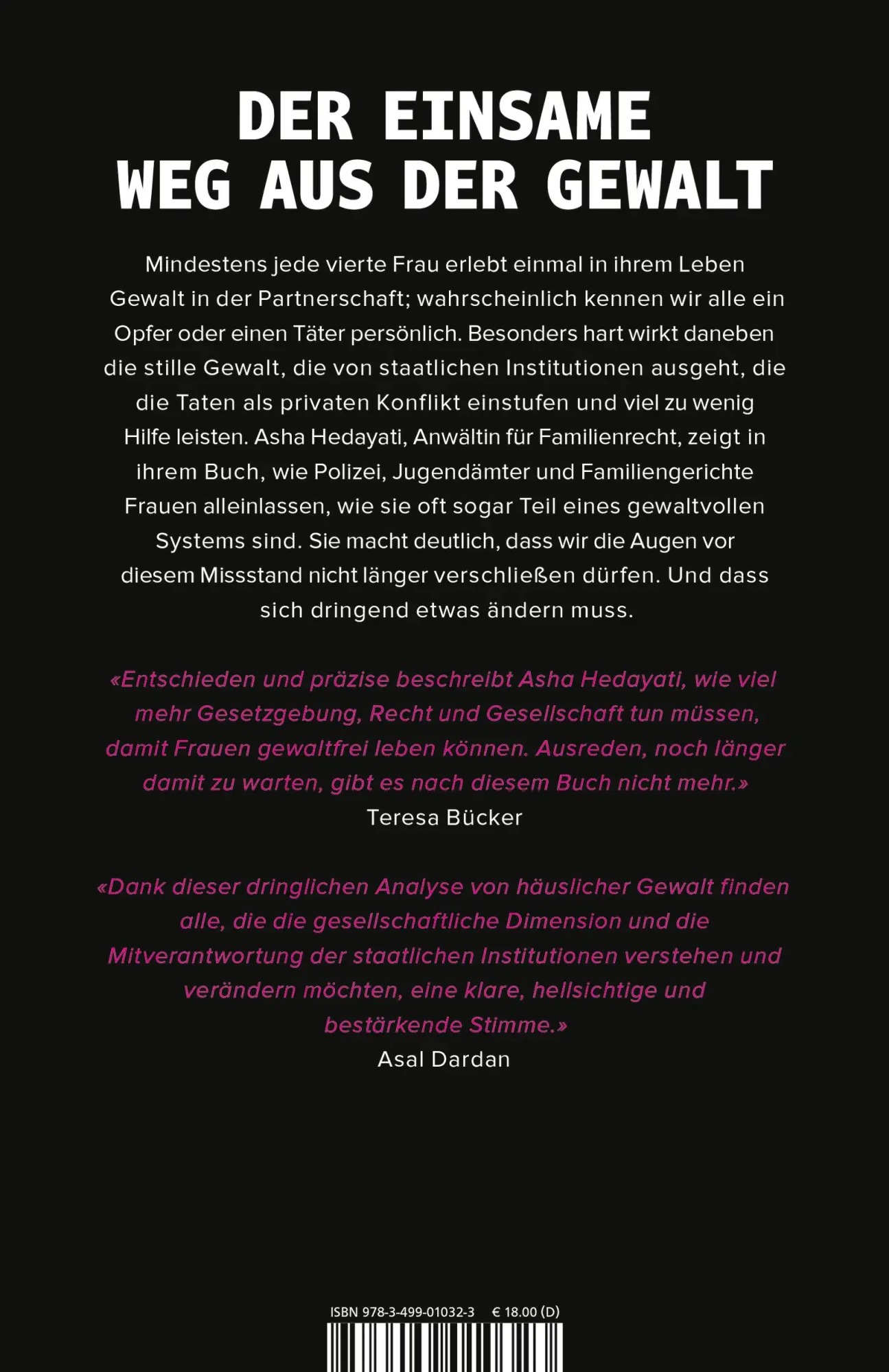 Rückseite: 9783499010323 | Die stille Gewalt | Wie der Staat Frauen alleinlässt | Asha Hedayati