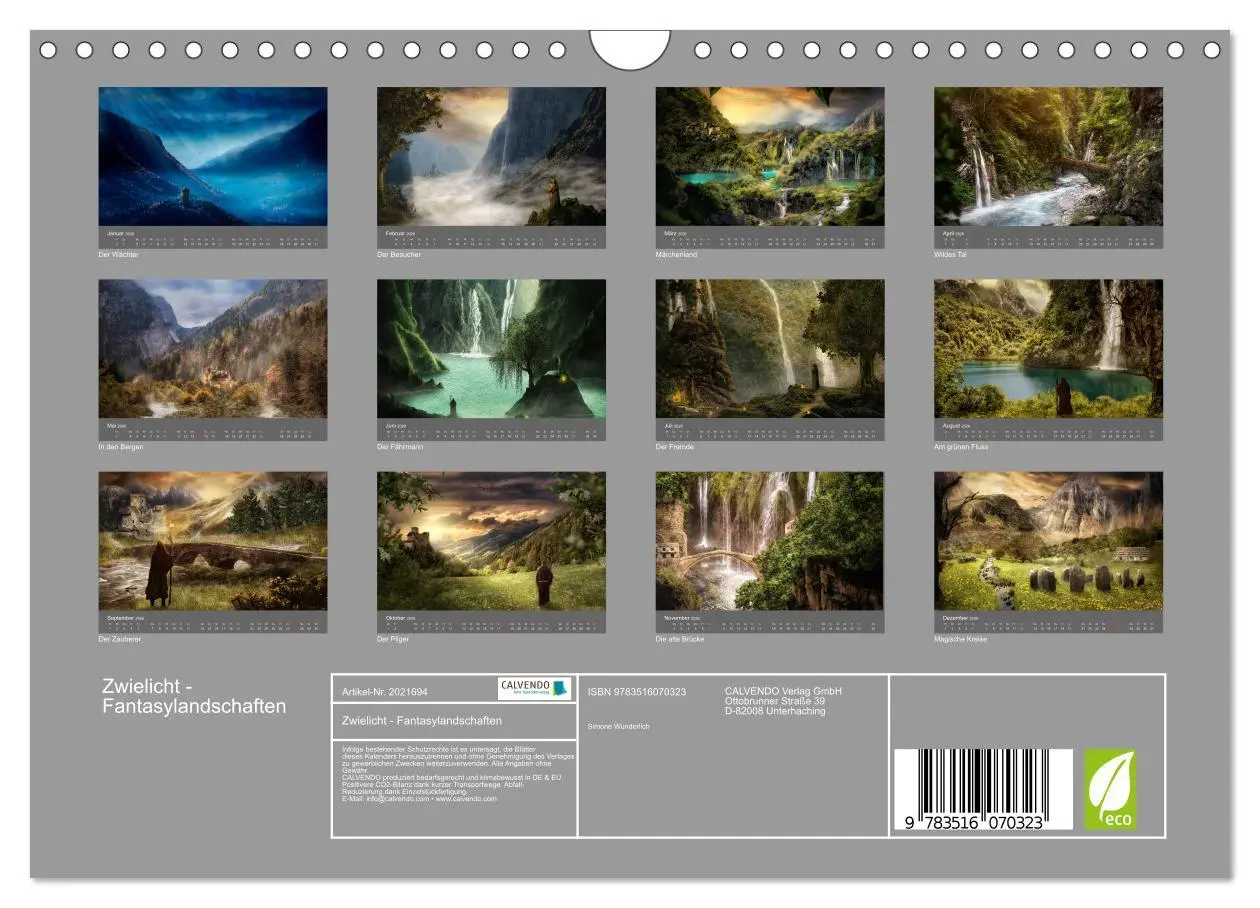 Bild: 9783516070323 | Zwielicht - Fantasylandschaften (Wandkalender 2026 DIN A4 quer),...