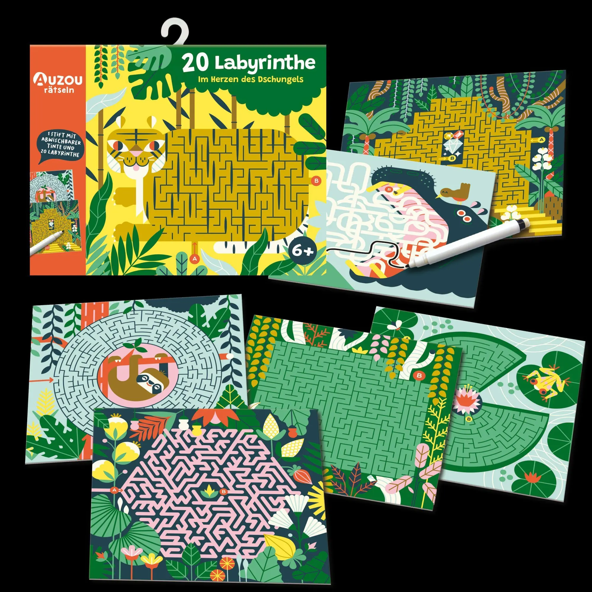 Bild: 3760354050423 | Auzou 20 Labyrinthe im Herzen des Dschungels | Auzou | Spiel | 405042