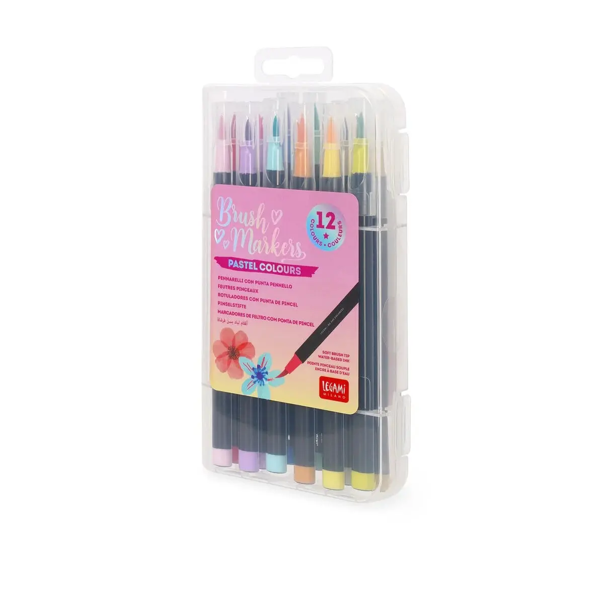 Cover: 8052694010423 | Legami Filzstiften mit Pinselspitze - Brush Markers Pastello, 12er Set