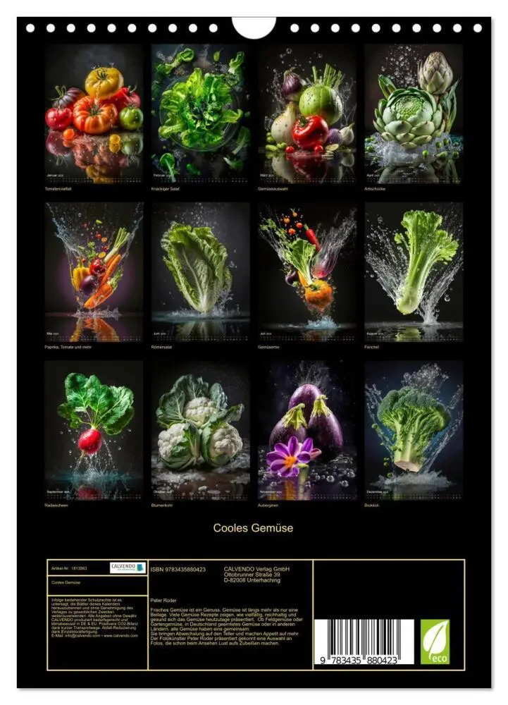 Bild: 9783435880423 | Cooles Gemüse (Wandkalender 2025 DIN A4 hoch), CALVENDO Monatskalender