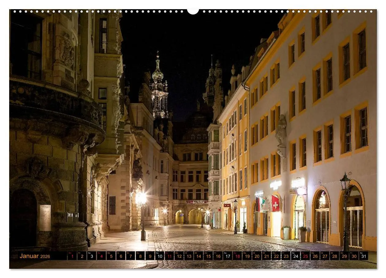 Bild: 9783516130423 | Eine Nacht in Dresden (hochwertiger Premium Wandkalender 2026 DIN...