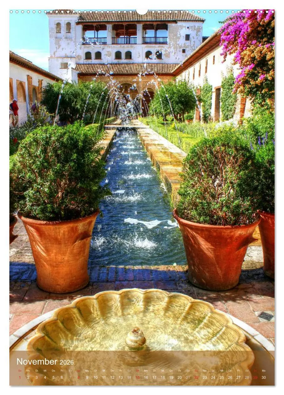 Bild: 9783516440423 | Die Alhambra (Wandkalender 2026 DIN A2 hoch), CALVENDO Monatskalender