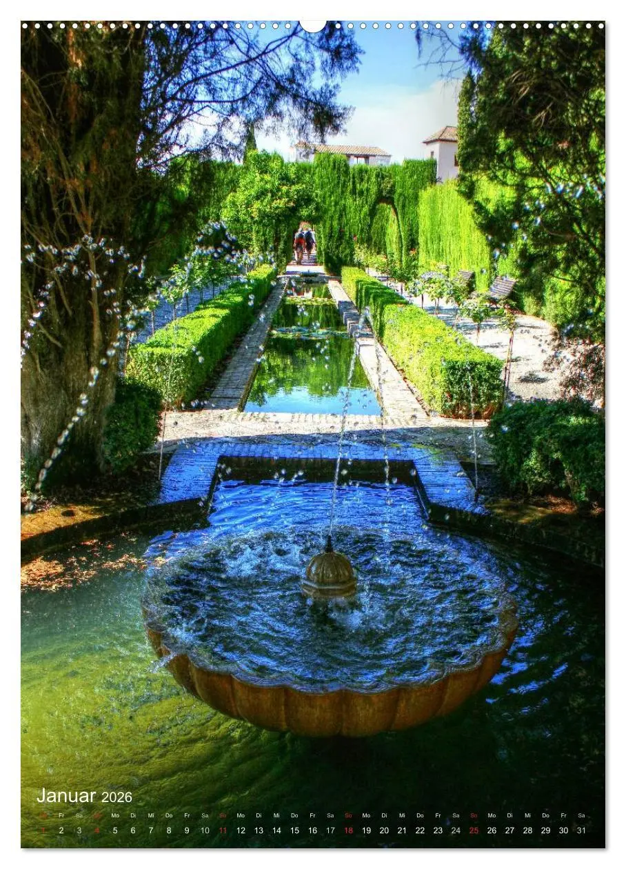 Bild: 9783516440423 | Die Alhambra (Wandkalender 2026 DIN A2 hoch), CALVENDO Monatskalender
