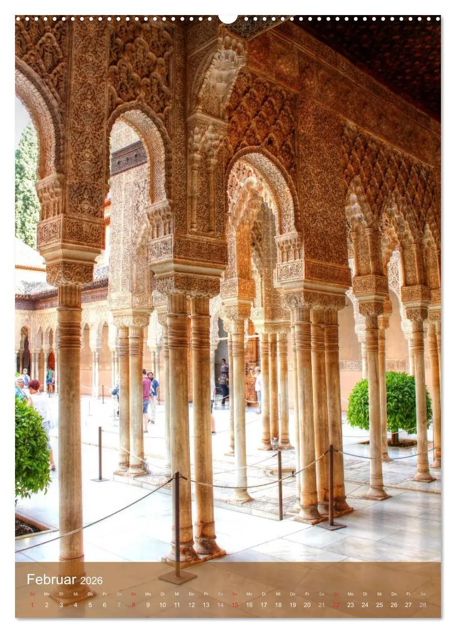 Bild: 9783516440423 | Die Alhambra (Wandkalender 2026 DIN A2 hoch), CALVENDO Monatskalender