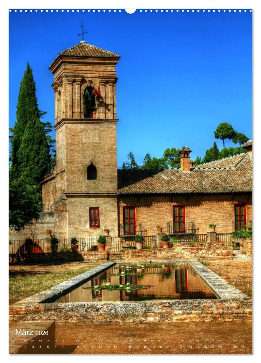 Bild: 9783516440423 | Die Alhambra (Wandkalender 2026 DIN A2 hoch), CALVENDO Monatskalender