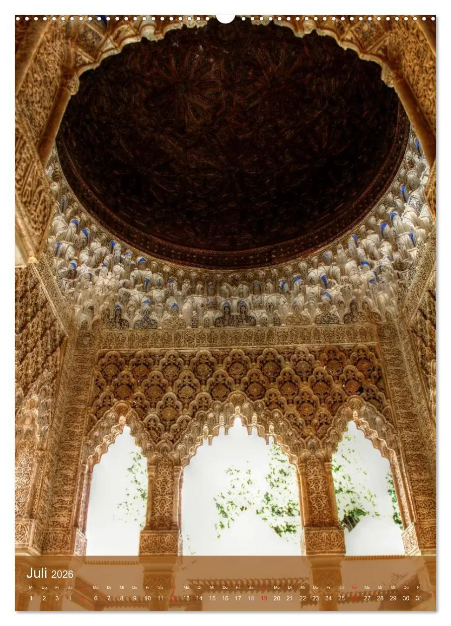 Bild: 9783516440423 | Die Alhambra (Wandkalender 2026 DIN A2 hoch), CALVENDO Monatskalender