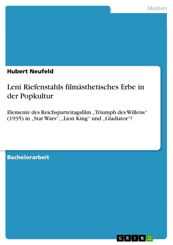Cover: 9783656650423 | Leni Riefenstahls filmästhetisches Erbe in der Popkultur | Neufeld