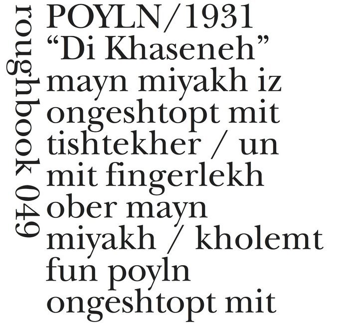 Cover: 9783906050423 | Polen/1931 | Dt/engl, roughbooks 49 | Jerome Rothenberg | Taschenbuch