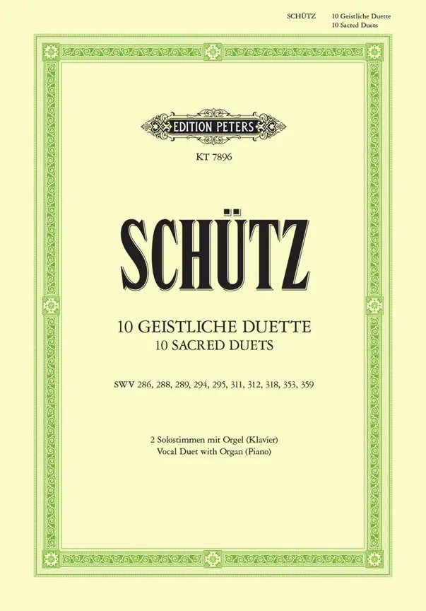 Cover: 9790500270423 | Geistliche Duette(10) 2 | Heinrich Schütz | Buch | Edition Peters