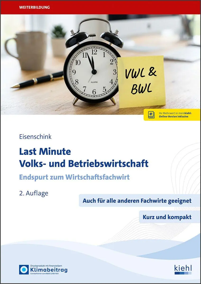 Cover: 9783470110523 | Last Minute Volks- und Betriebswirtschaft | Christian Eisenschink