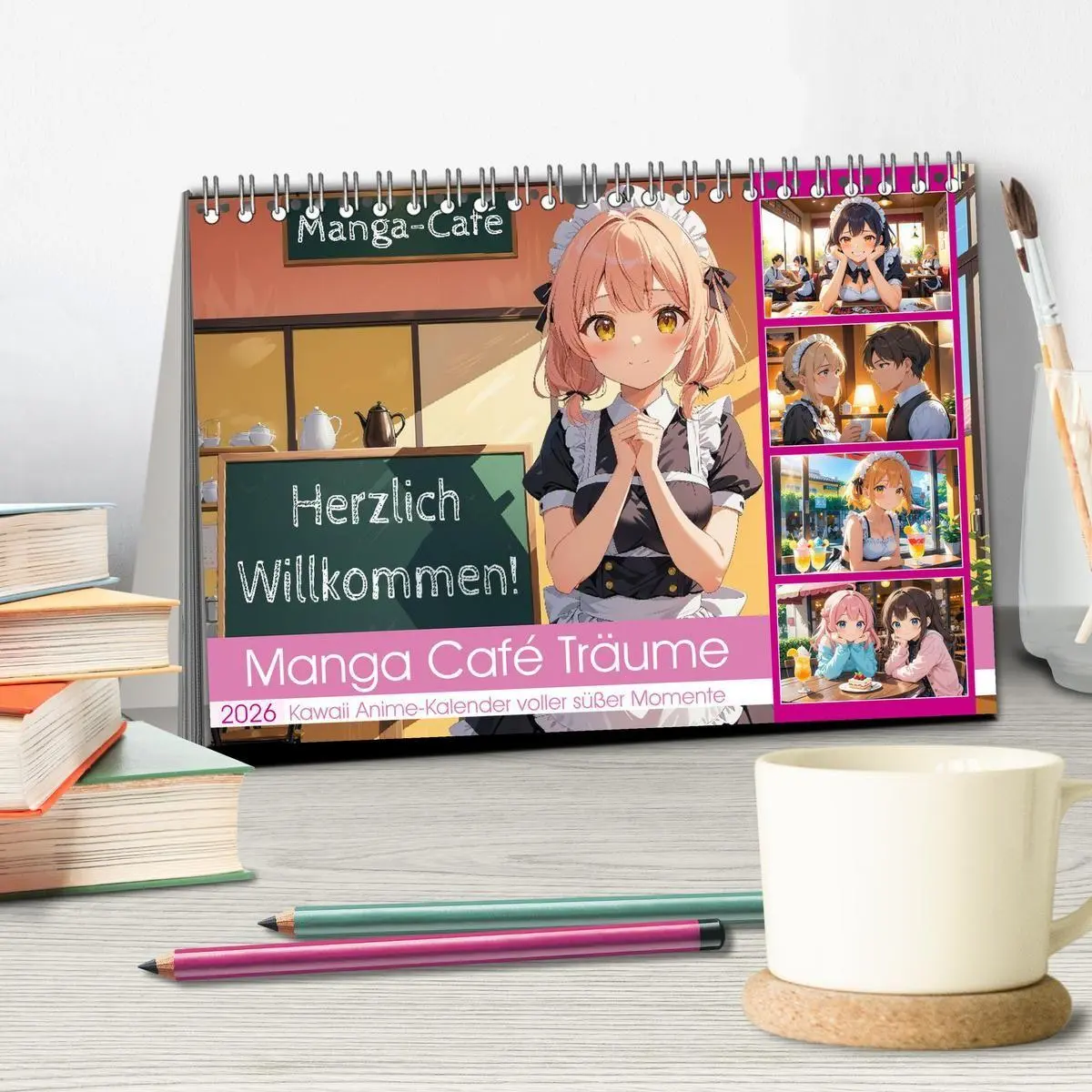 Bild: 9783516670523 | Manga Café Träume - Kawaii Anime-Kalender voller süßer Momente...