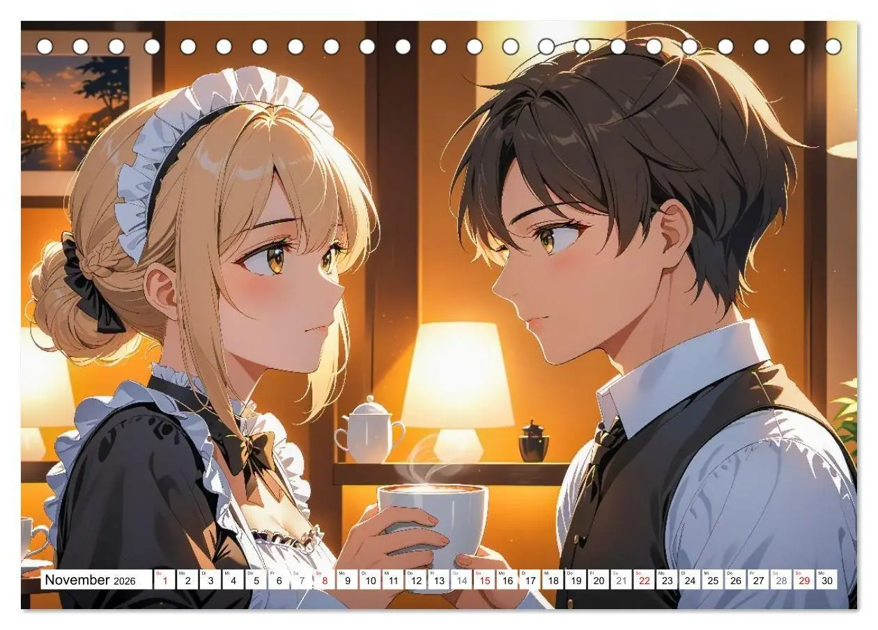 Bild: 9783516670523 | Manga Café Träume - Kawaii Anime-Kalender voller süßer Momente...