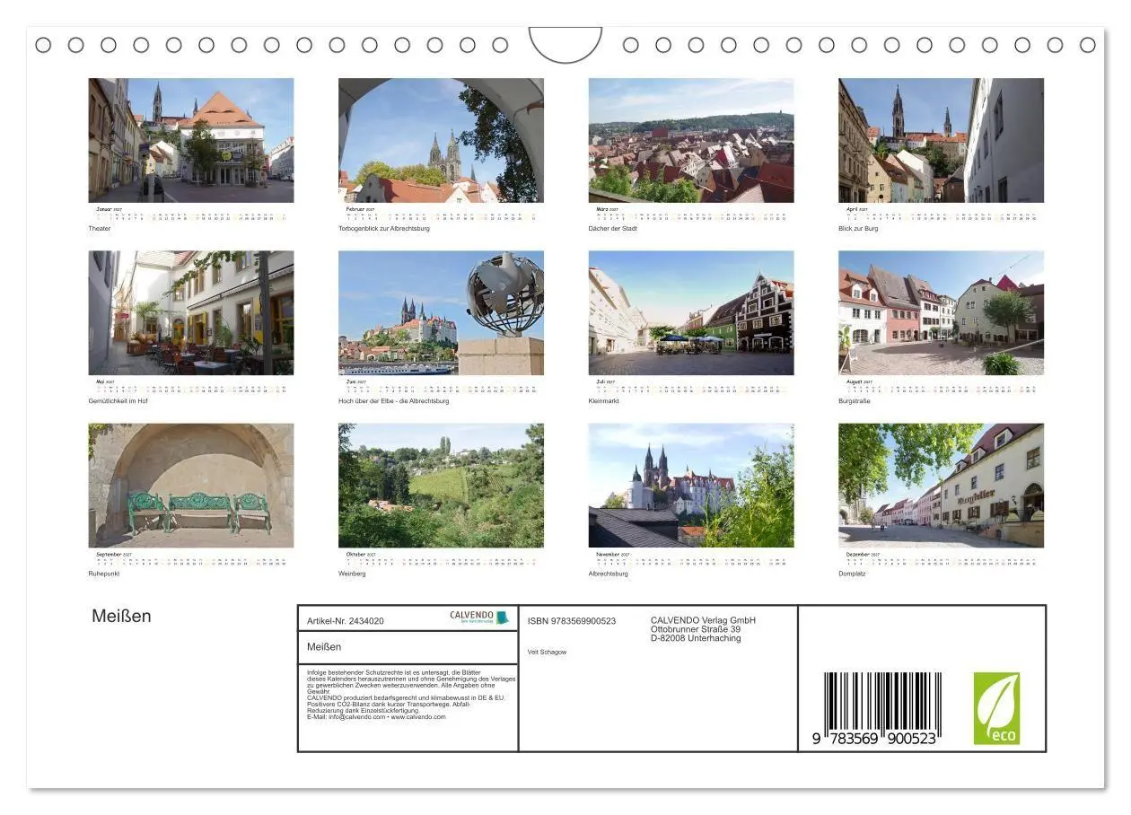 Bild: 9783569900523 | Meißen (Wandkalender 2027 DIN A4 quer), CALVENDO Monatskalender | 2027