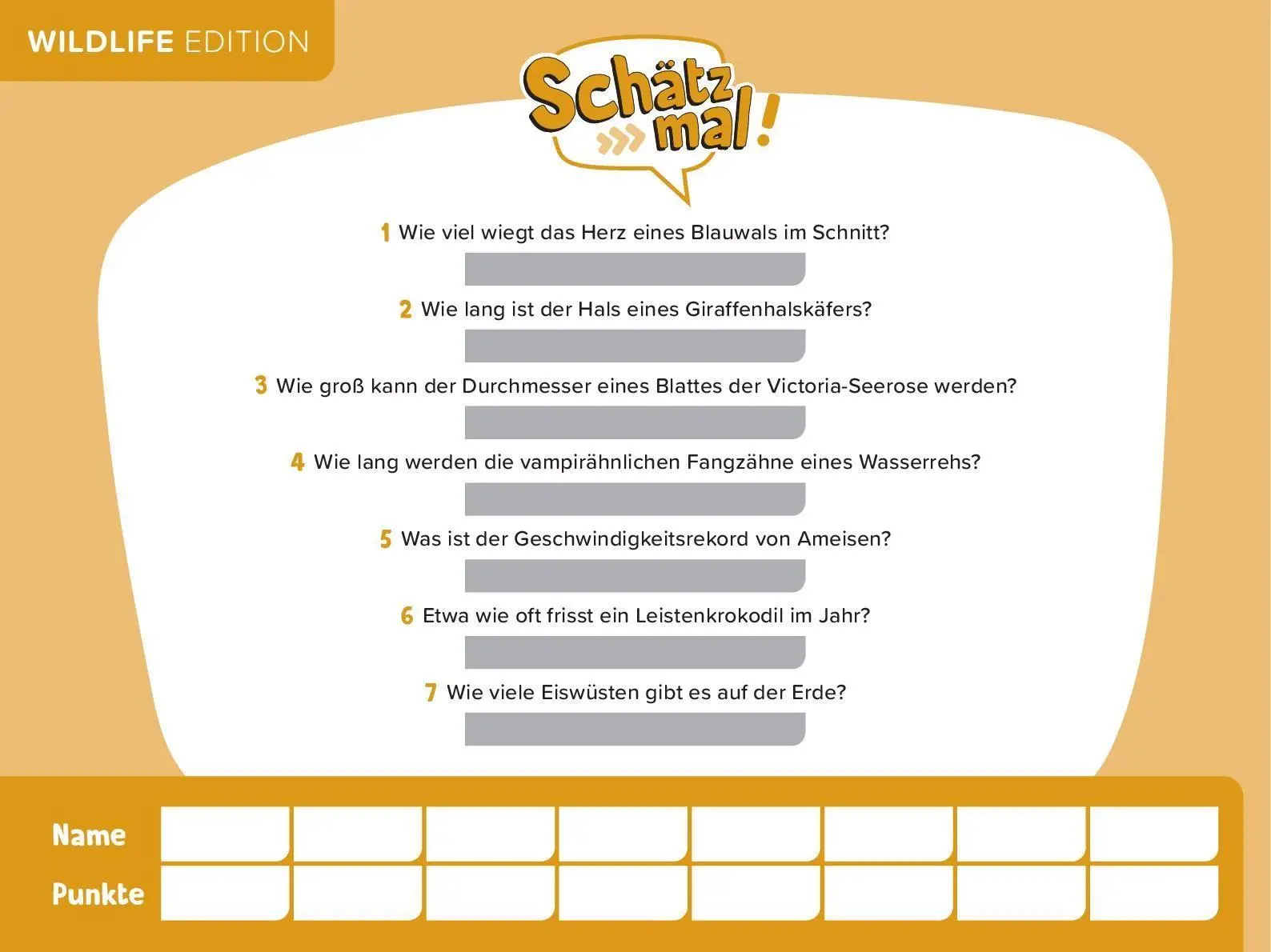 Bild: 9783989760523 | Schätz mal! Wildlife Offline Edition | Schätz mal! | Taschenbuch