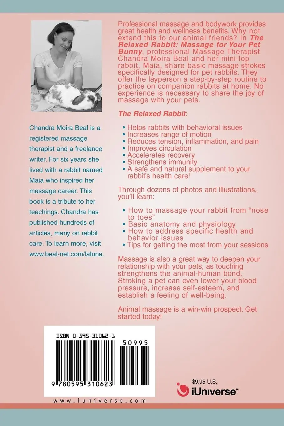 Rückseite: 9780595310623 | The Relaxed Rabbit | Massage for Your Pet Bunny | Chandra Moira Beal
