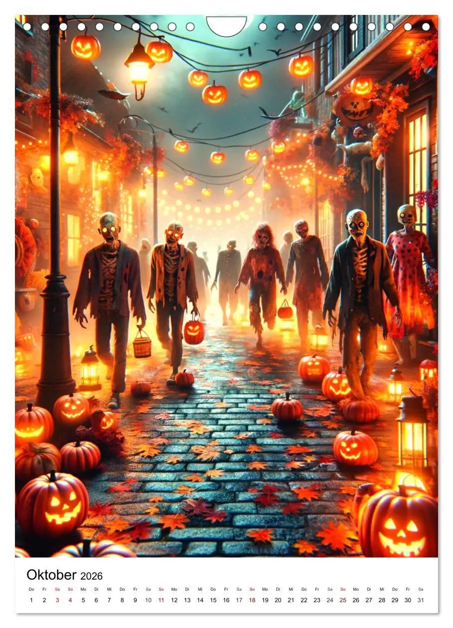 Bild: 9783516280623 | Zombies Zeitgeist - KI generierte Momente der Untoten (Wandkalender...