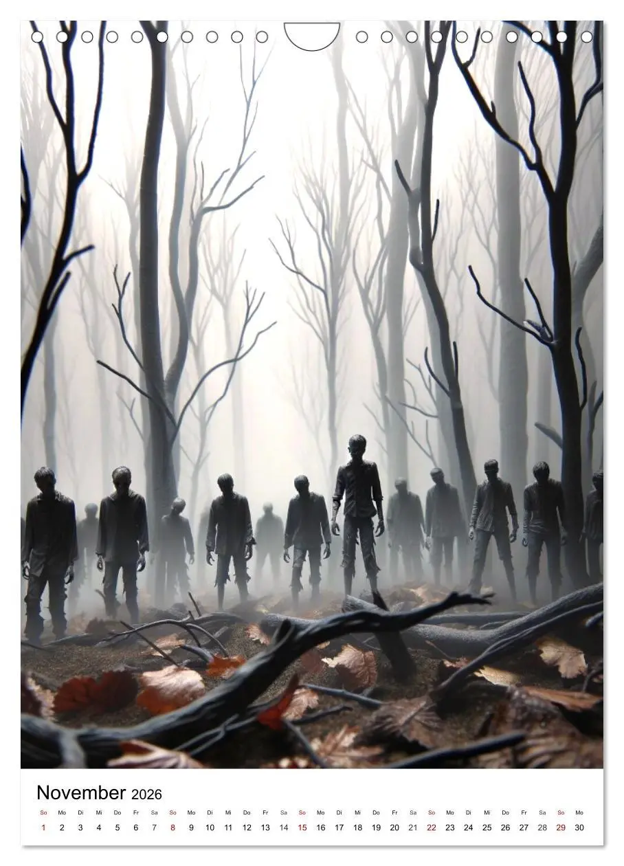 Bild: 9783516280623 | Zombies Zeitgeist - KI generierte Momente der Untoten (Wandkalender...
