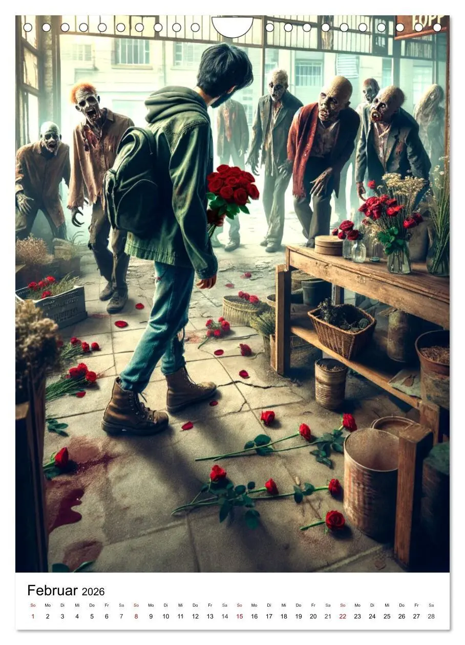 Bild: 9783516280623 | Zombies Zeitgeist - KI generierte Momente der Untoten (Wandkalender...