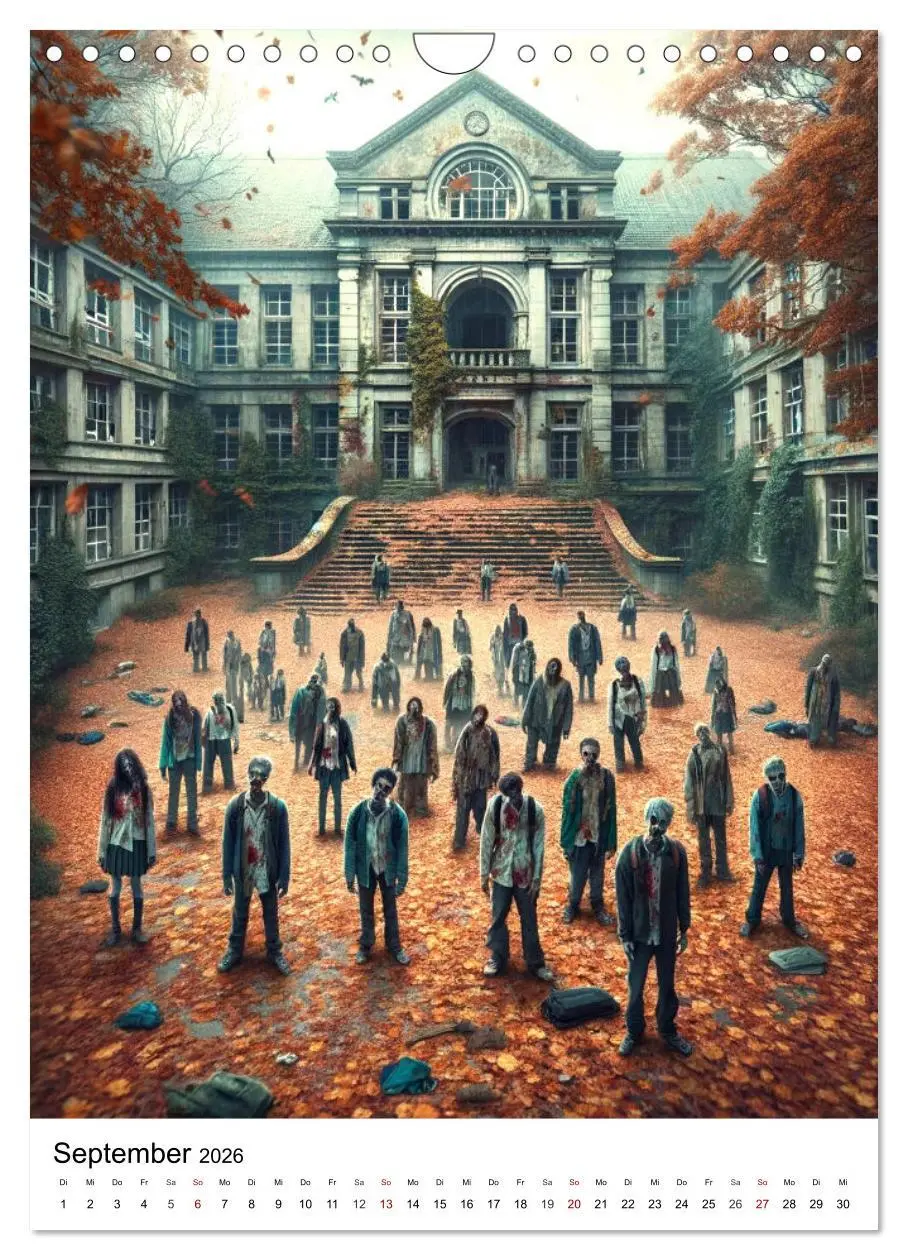 Bild: 9783516280623 | Zombies Zeitgeist - KI generierte Momente der Untoten (Wandkalender...