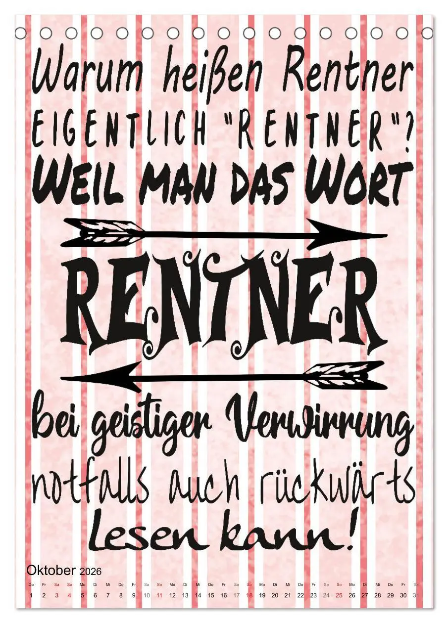 Bild: 9783516350623 | Coole Sprüche zum Ruhestand (Tischkalender 2026 DIN A5 hoch),...