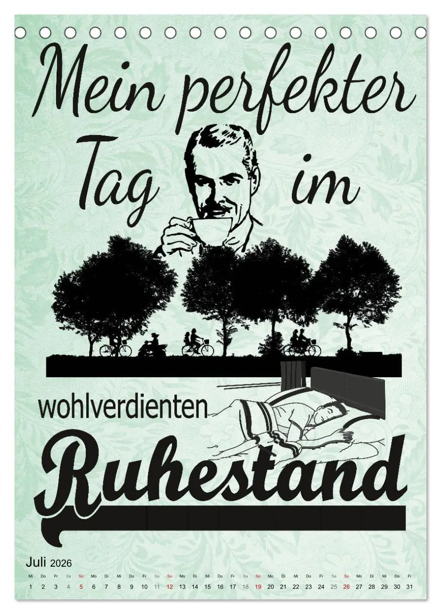 Bild: 9783516350623 | Coole Sprüche zum Ruhestand (Tischkalender 2026 DIN A5 hoch),...