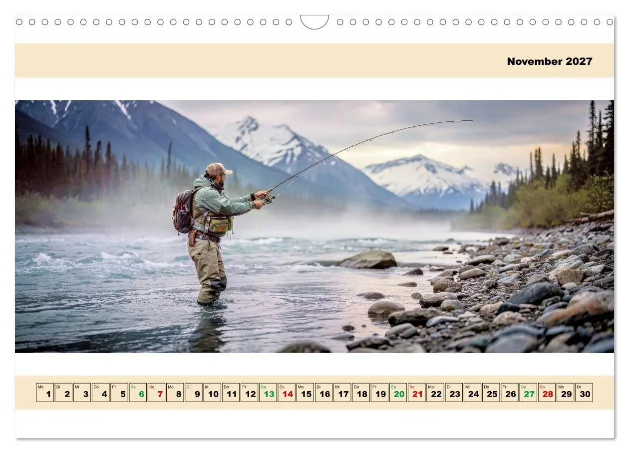 Bild: 9783516800623 | Alaska - Angeln auf Lachs - Panorama (Wandkalender 2027 DIN A3...