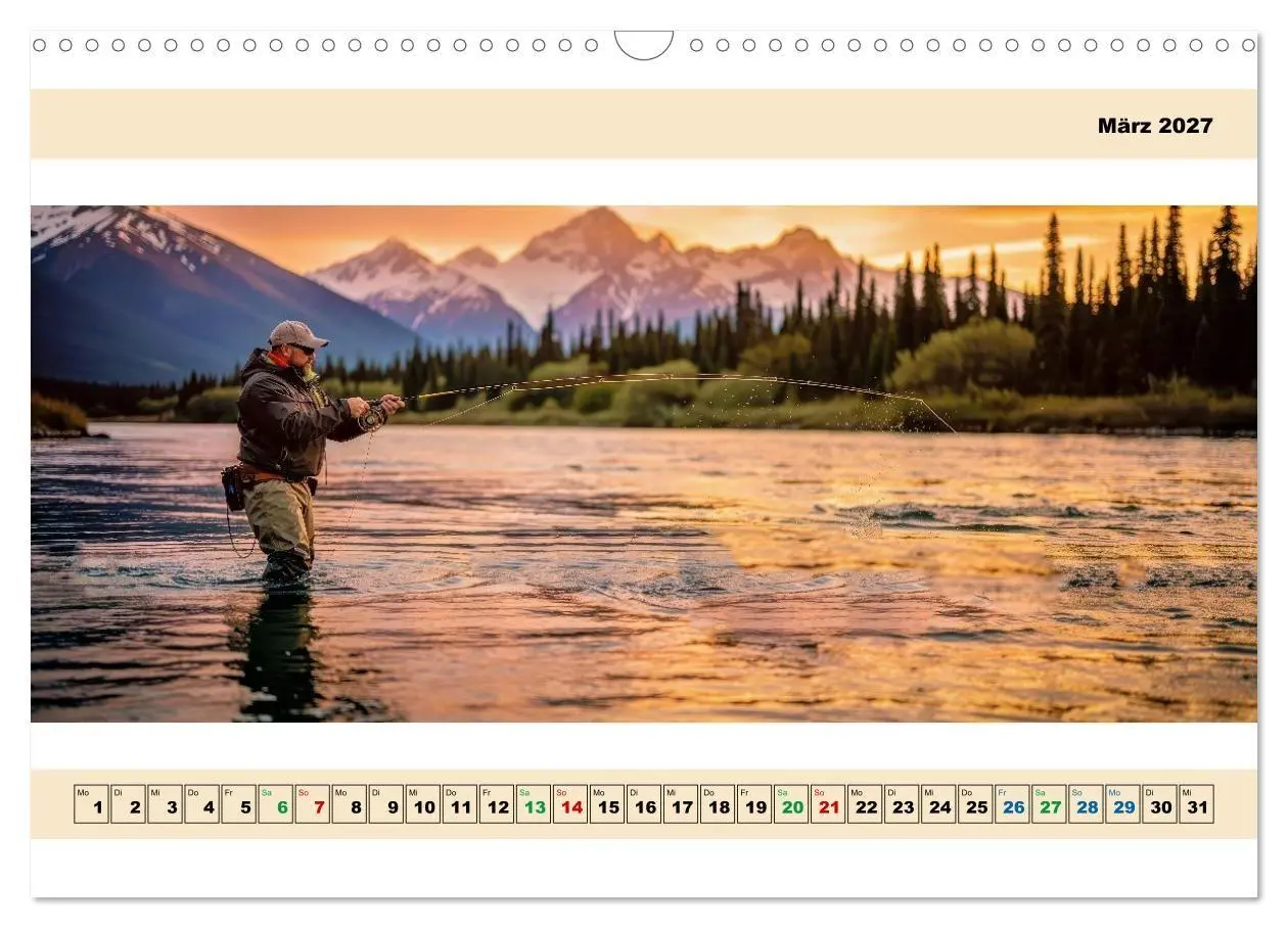 Bild: 9783516800623 | Alaska - Angeln auf Lachs - Panorama (Wandkalender 2027 DIN A3...