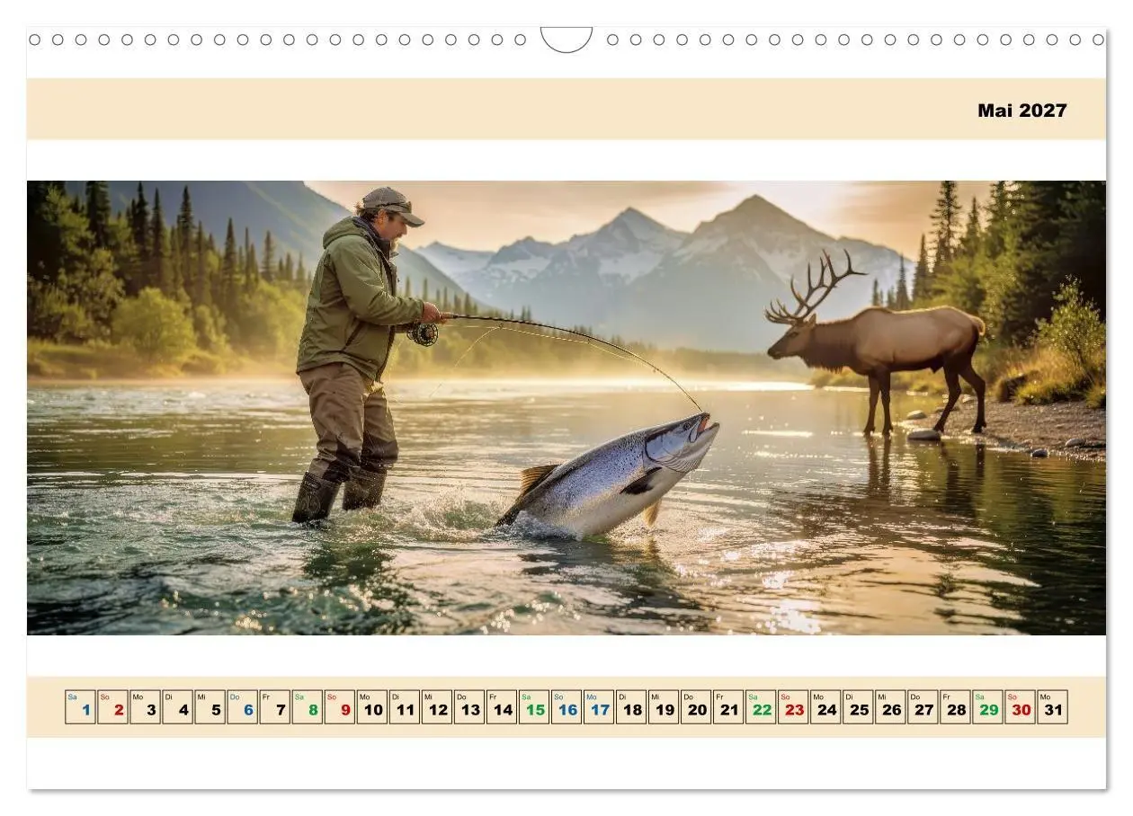 Bild: 9783516800623 | Alaska - Angeln auf Lachs - Panorama (Wandkalender 2027 DIN A3...
