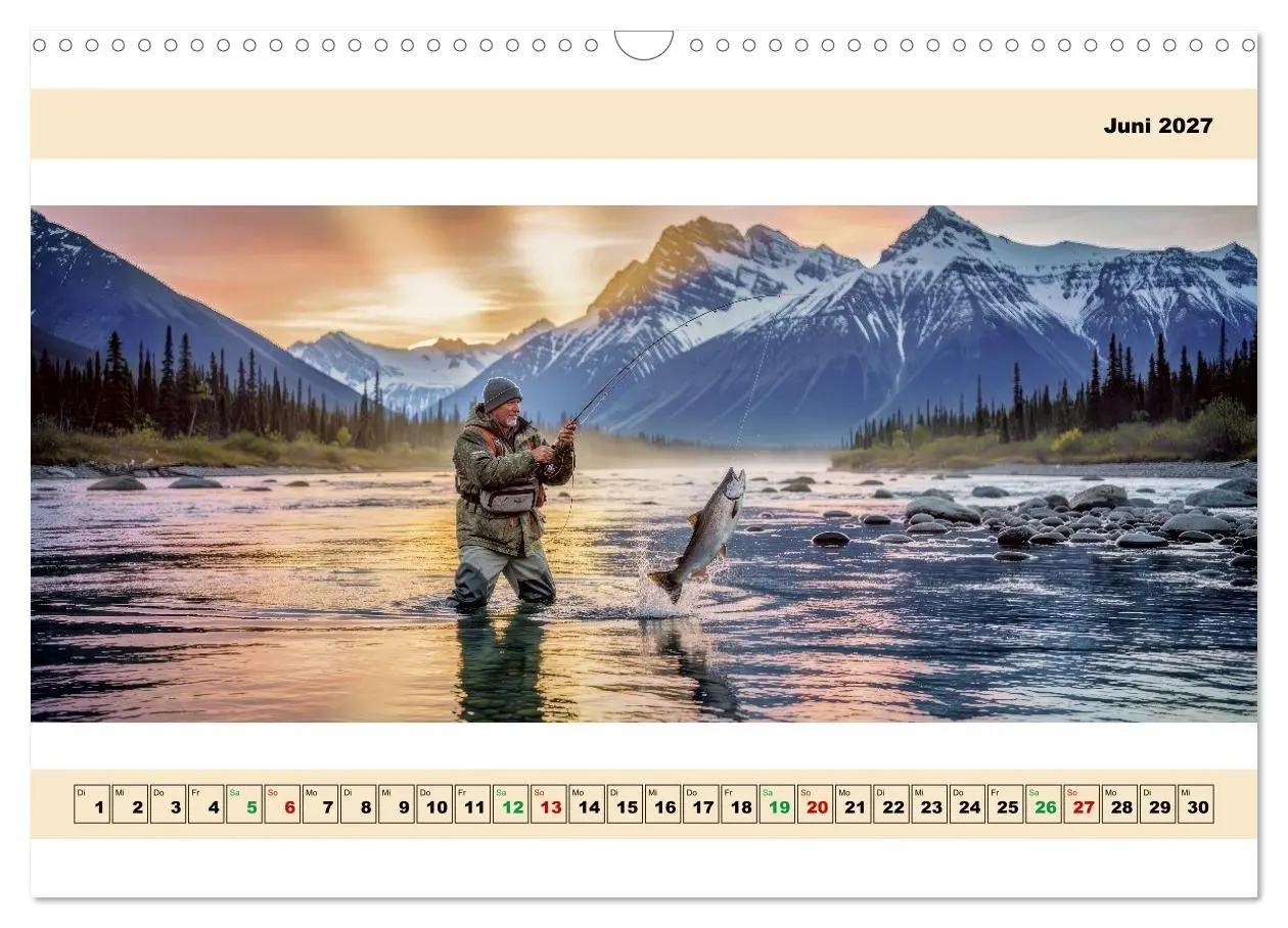 Bild: 9783516800623 | Alaska - Angeln auf Lachs - Panorama (Wandkalender 2027 DIN A3...