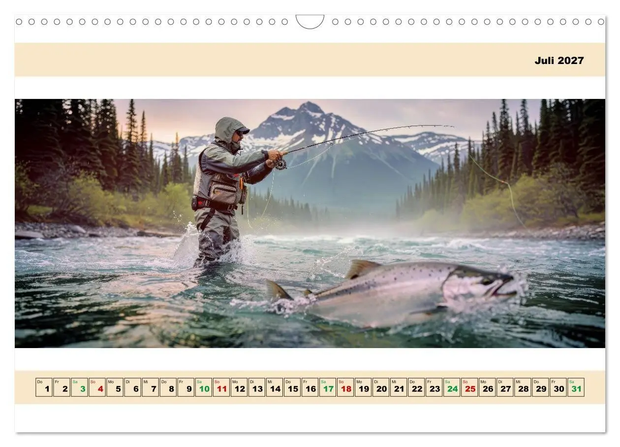 Bild: 9783516800623 | Alaska - Angeln auf Lachs - Panorama (Wandkalender 2027 DIN A3...