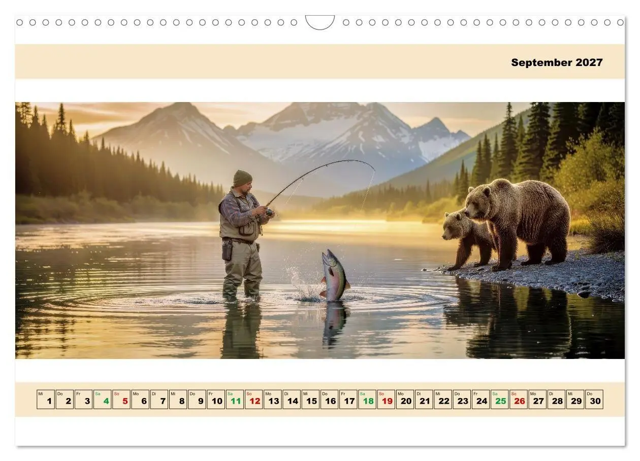Bild: 9783516800623 | Alaska - Angeln auf Lachs - Panorama (Wandkalender 2027 DIN A3...