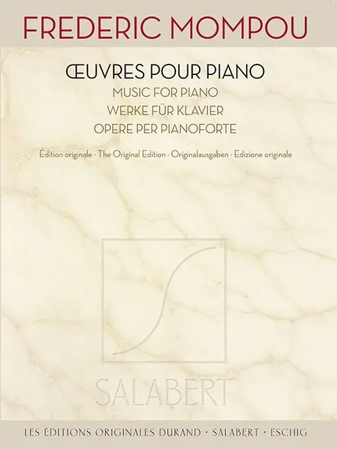 Cover: 9790048060623 | uvres pour piano | Frederic Mompou | Buch | 2015 | Editions Salabert