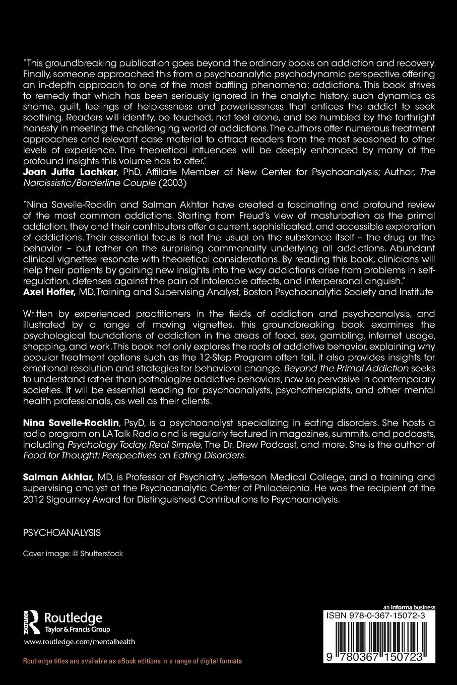 Rückseite: 9780367150723 | Beyond the Primal Addiction | Nina Savelle-Rocklin (u. a.) | Buch