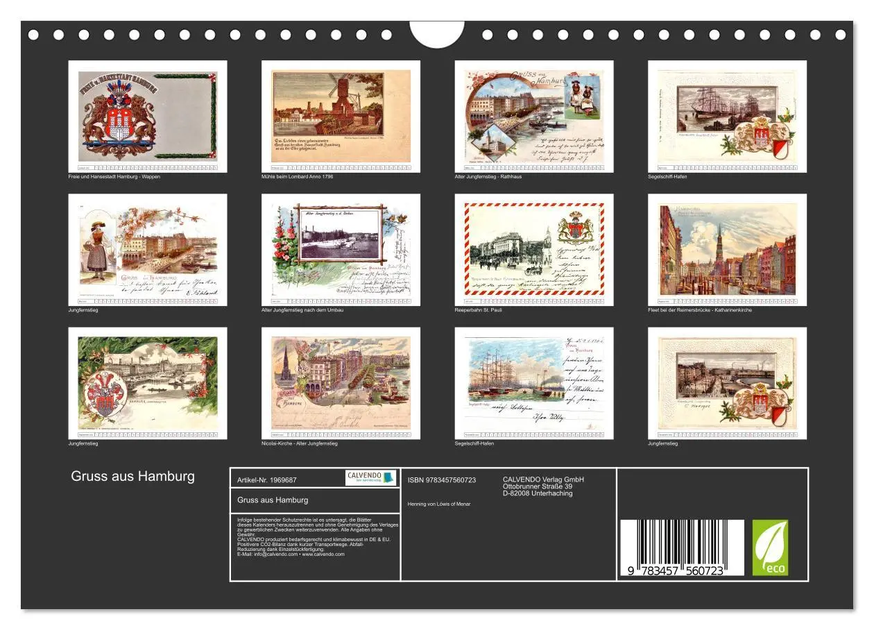 Bild: 9783457560723 | Gruss aus Hamburg (Wandkalender 2026 DIN A4 quer), CALVENDO...