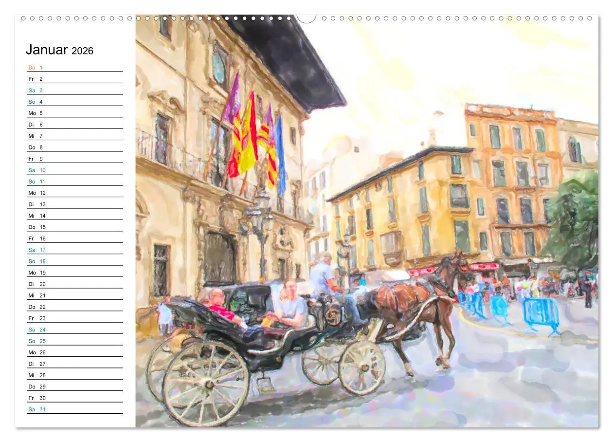 Bild: 9783457700723 | Mallorca - Impressionen in Aquarellfarben (Wandkalender 2026 DIN A2...