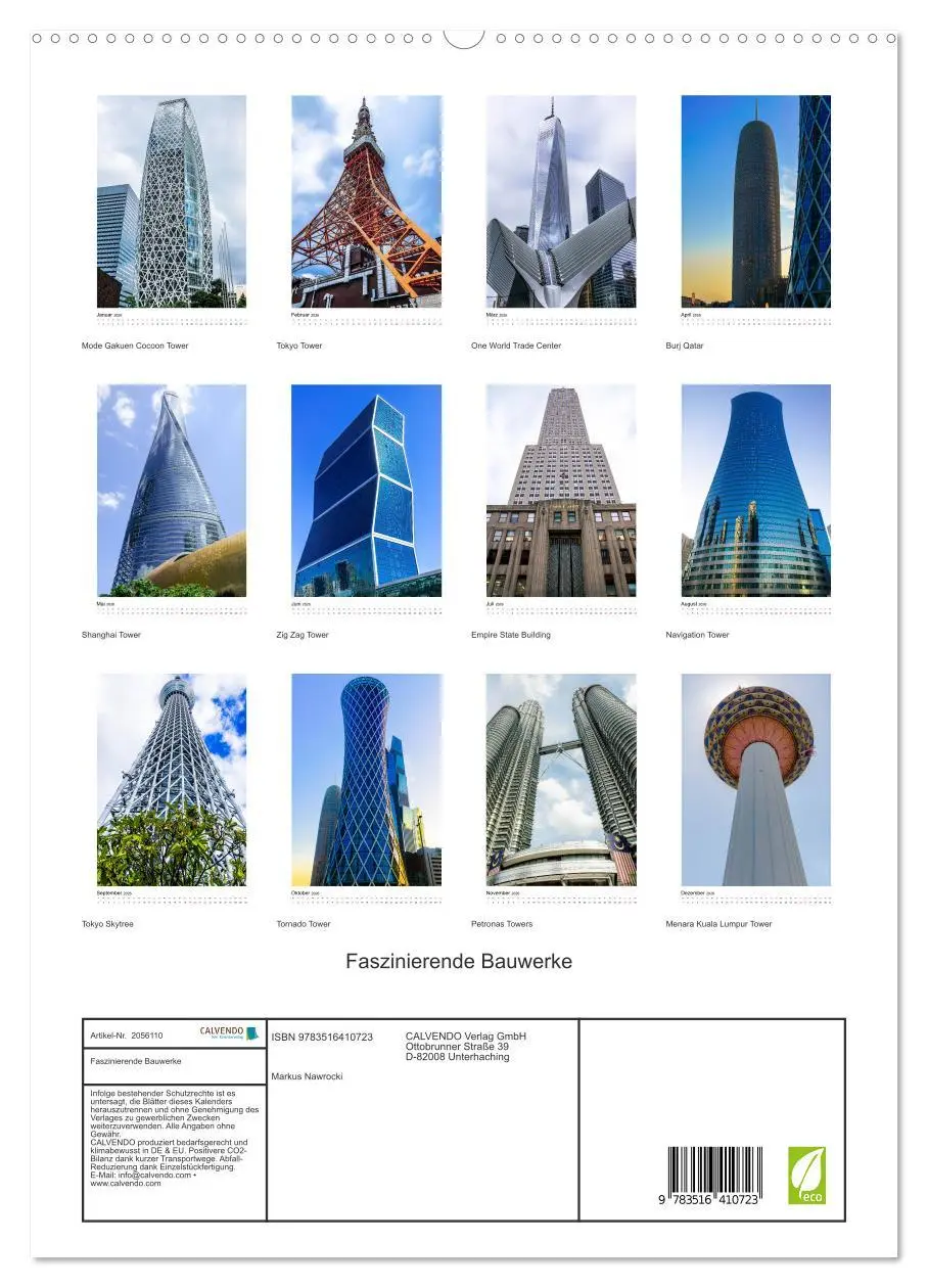 Bild: 9783516410723 | Faszinierende Bauwerke (hochwertiger Premium Wandkalender 2026 DIN...