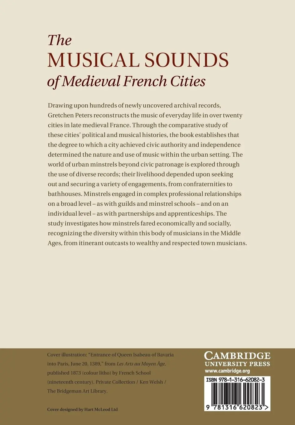 Rückseite: 9781316620823 | The Musical Sounds of Medieval French Cities | Gretchen Peters | Buch