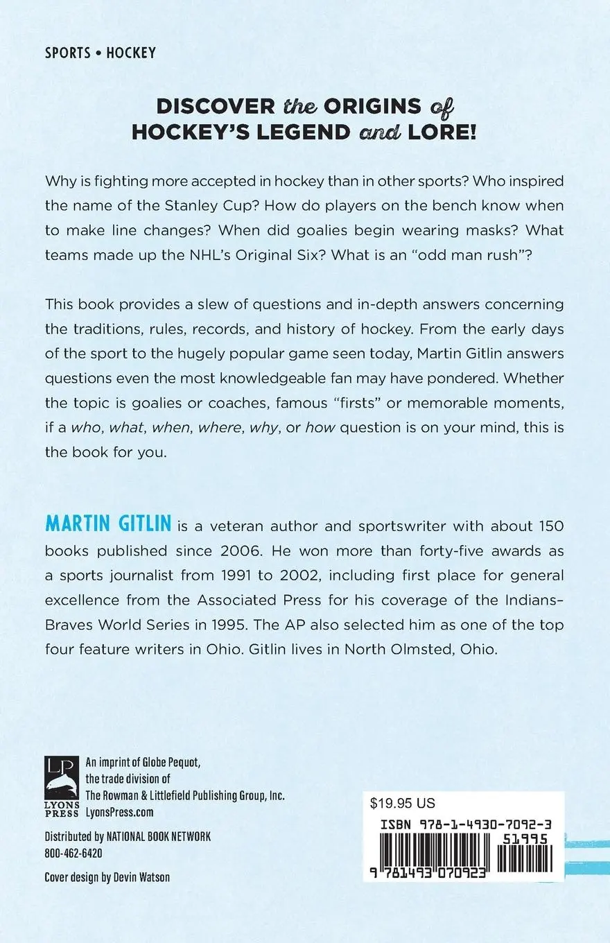 Rückseite: 9781493070923 | The Hockey Book of Why (and Who, What, When, Where, and How) | Gitlin
