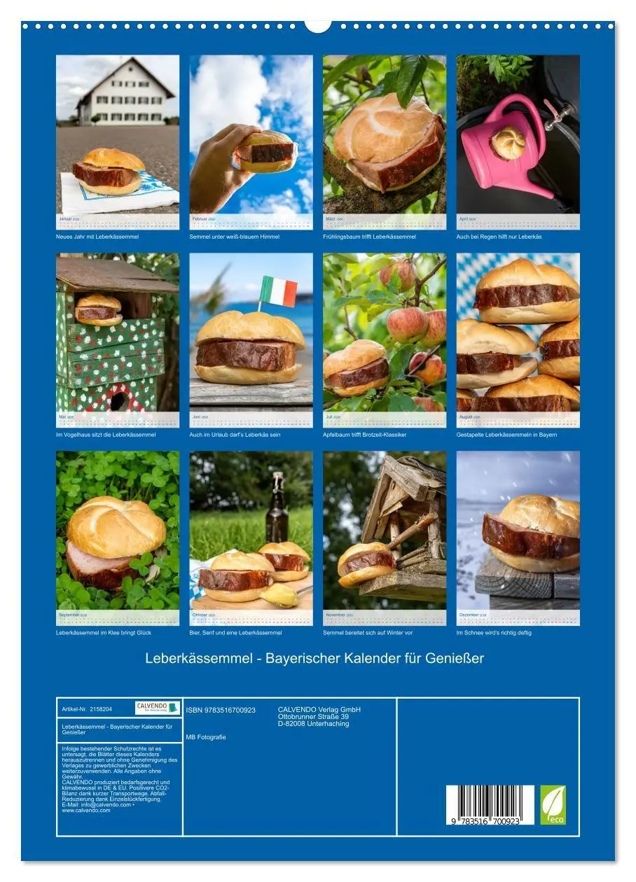 Bild: 9783516700923 | Leberkässemmel - Bayerischer Kalender für Genießer (hochwertiger...