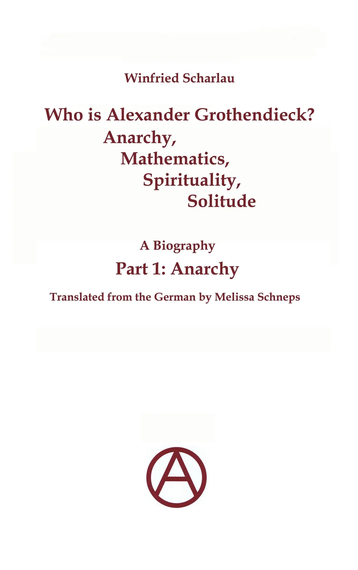 Cover: 9783842340923 | Anarchy | Winfried Scharlau | Taschenbuch | 204 S. | Englisch | 2011