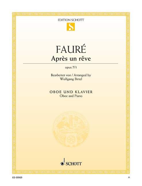 Cover: 9790001190923 | Après un rêve op.7,1 für Oboe und Klavier | Gabriel Urbain Fauré
