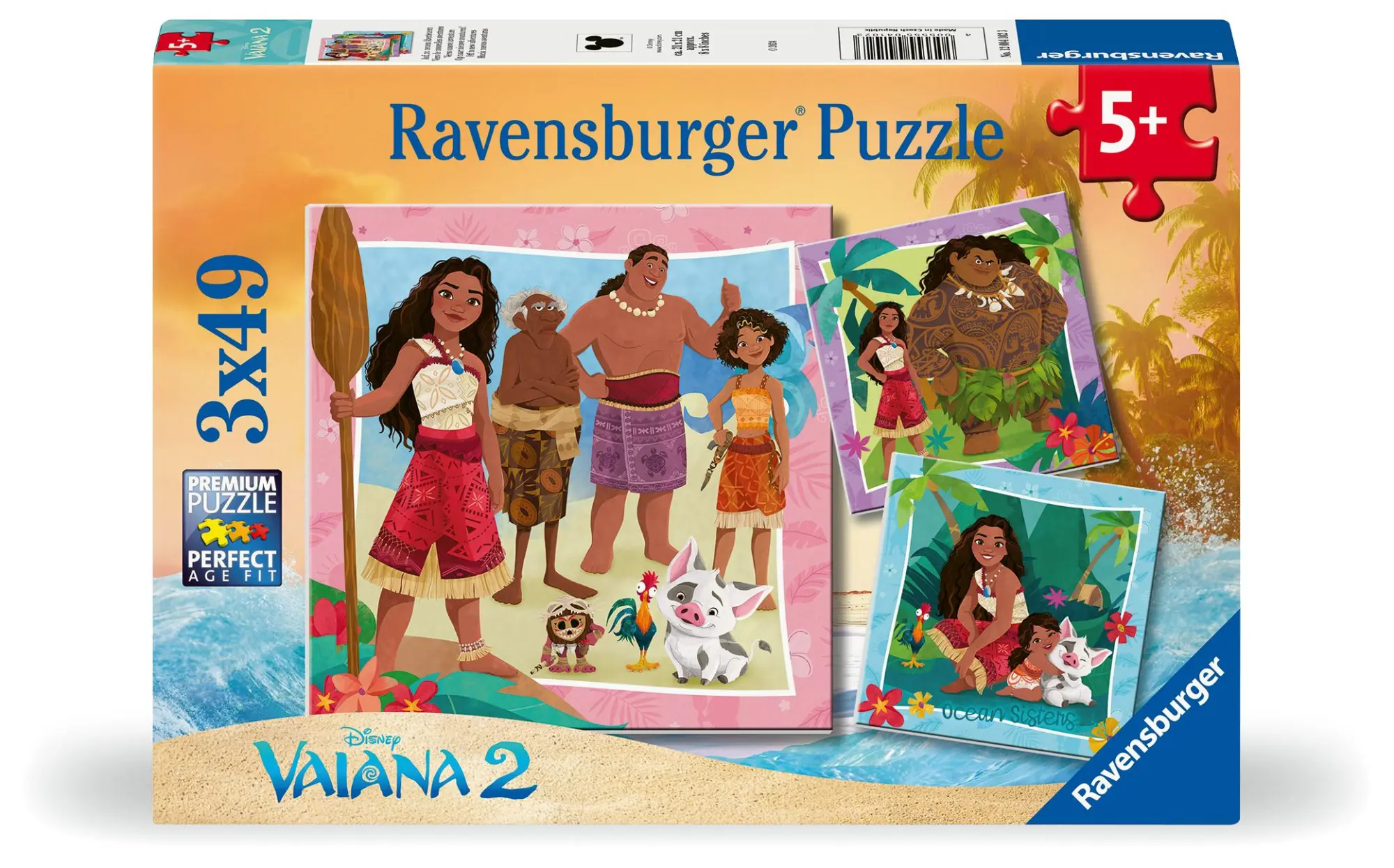 Cover: 4005555041023 | Kinderpuzzle 3x49 Teile - Disney Vaiana 2 - Auf, zu neuen Abenteuern