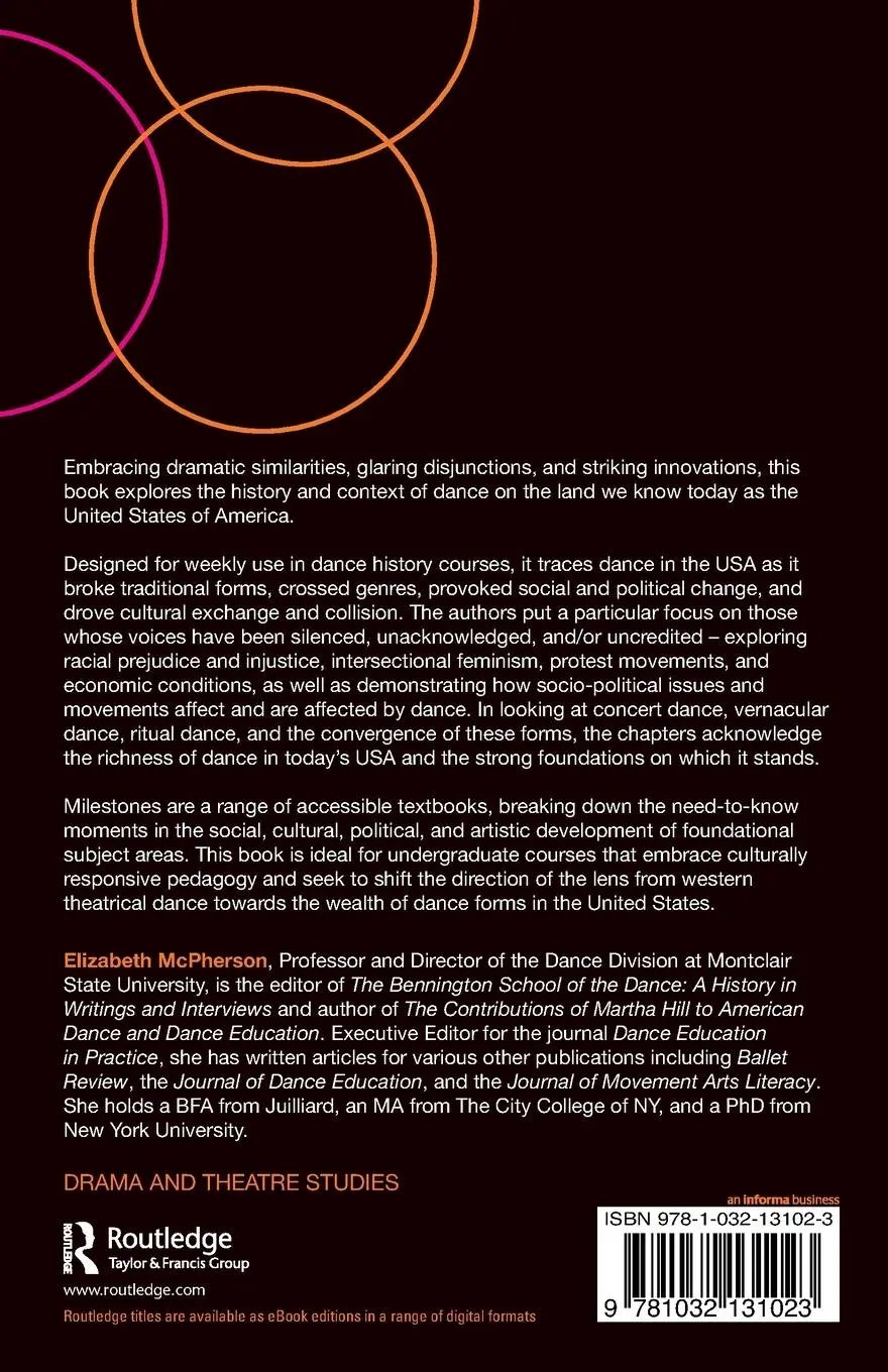 Rückseite: 9781032131023 | Milestones in Dance in the USA | Elizabeth Mcpherson | Taschenbuch