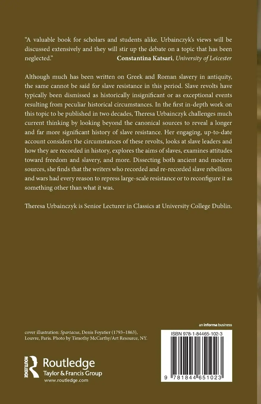 Rückseite: 9781844651023 | Slave Revolts in Antiquity | Theresa Urbainczyk | Taschenbuch | 2008